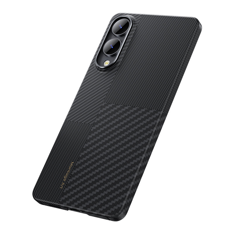 Galaxy S25 Edge Kılıf M-safe Şarj Özellikli Karbon Fiber Benks Montage ArmorAir Kevlar Kapak