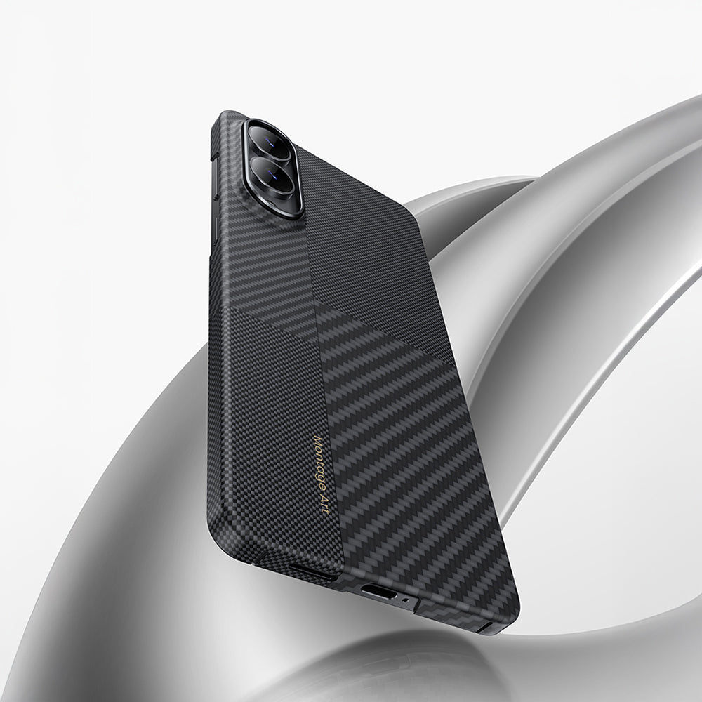 Galaxy S25 Edge Kılıf M-safe Şarj Özellikli Karbon Fiber Benks Montage ArmorAir Kevlar Kapak