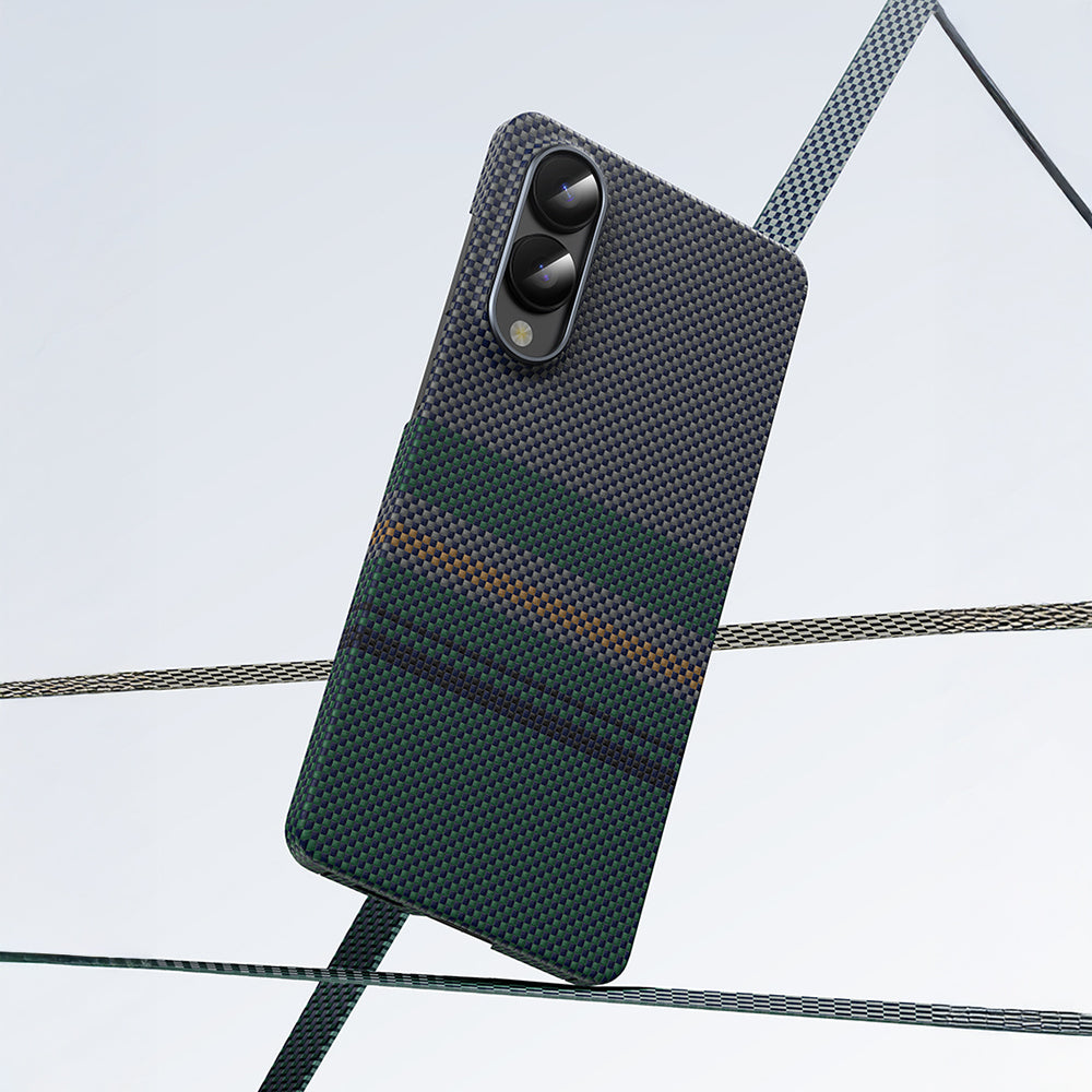 Galaxy S25 Edge Kılıf M-safe Şarj Özellikli Karbon Fiber Tasarımlı Benks Aurora ArmorAir Kevlar Kapak