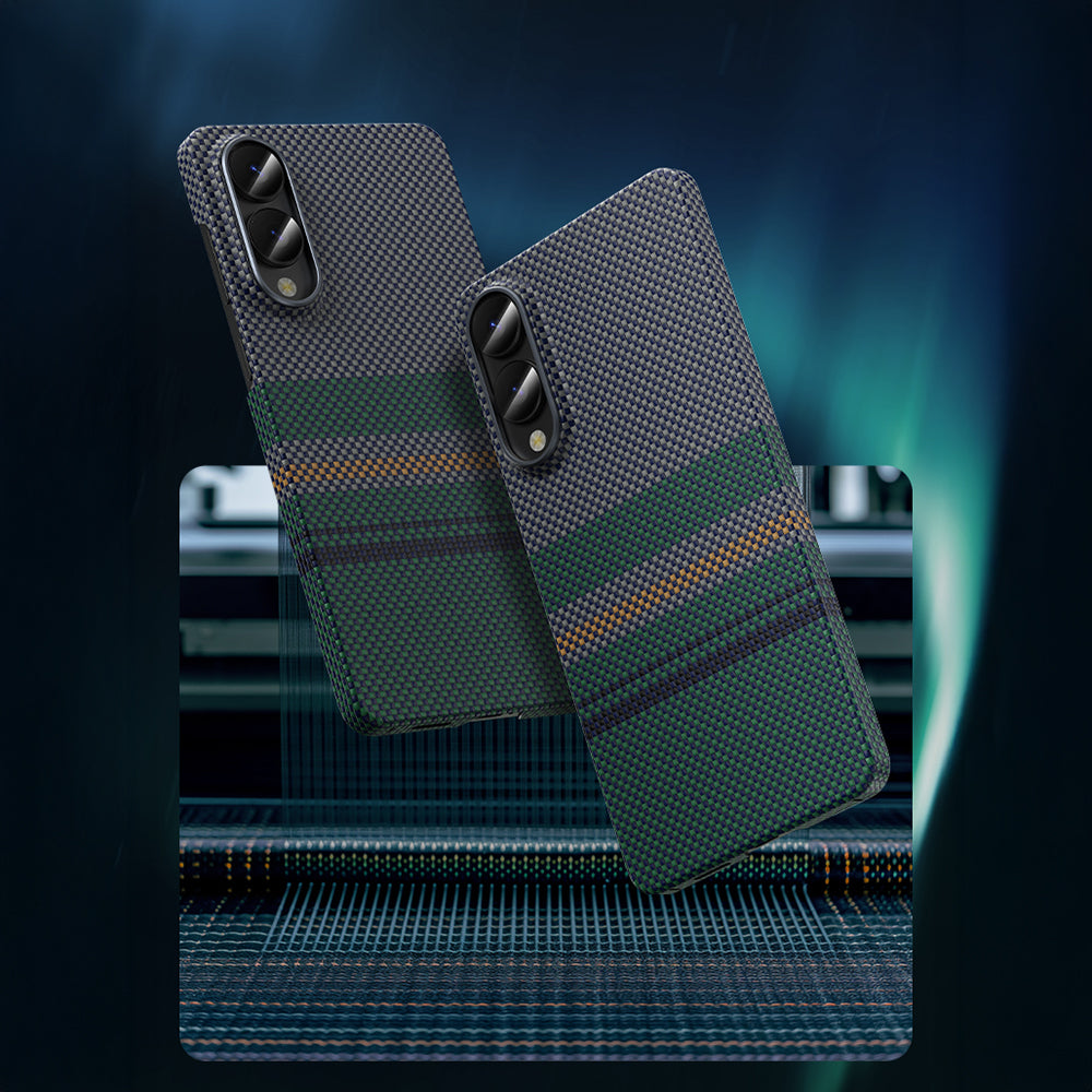 Galaxy S25 Edge Kılıf M-safe Şarj Özellikli Karbon Fiber Tasarımlı Benks Aurora ArmorAir Kevlar Kapak