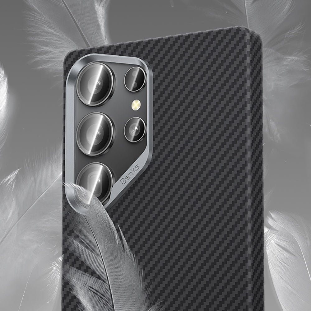 Galaxy S25 Ultra Kılıf Benks Magsafe Şarj Özellikli Magnetik Hybrid ArmorAir 600D Kevlar Fiber Kapak