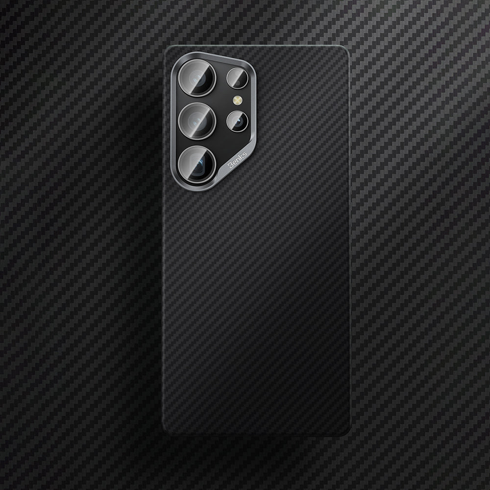 Galaxy S25 Ultra Kılıf Benks Magsafe Şarj Özellikli Magnetik Hybrid ArmorAir 600D Kevlar Fiber Kapak