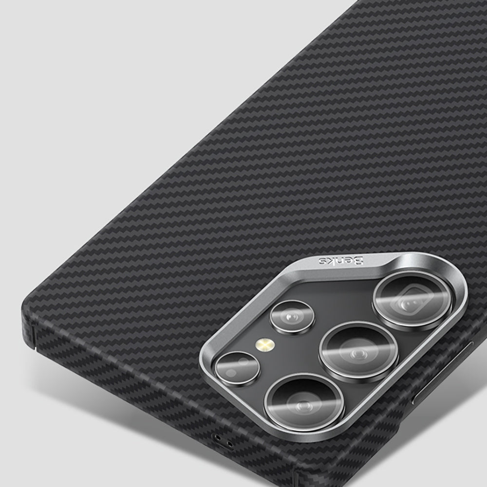 Galaxy S25 Ultra Kılıf Benks Magsafe Şarj Özellikli Magnetik Hybrid ArmorAir 600D Kevlar Fiber Kapak