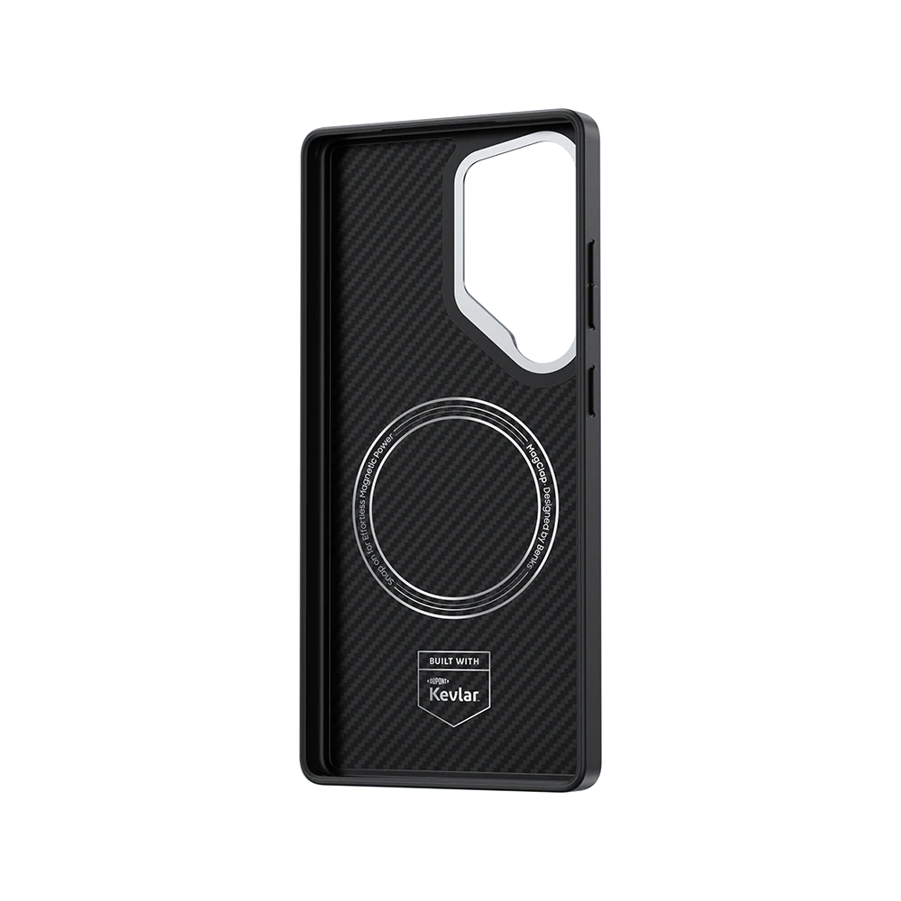 Galaxy S25 Ultra Kılıf Karbon Fiber Magsafe Şarj Özellikli Benks Hybrid ArmorPro 600D Kevlar Kapak