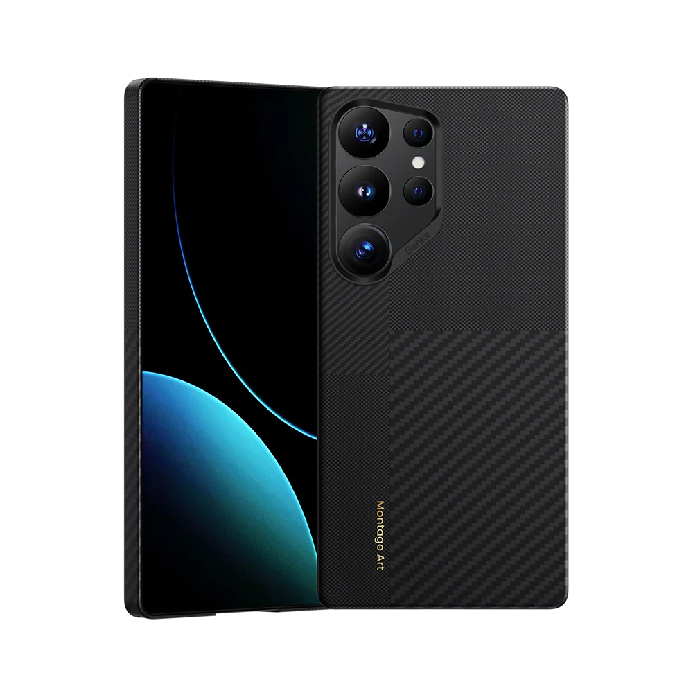 Galaxy S25 Ultra Kılıf Magsafe Şarj Özellikli Karbon Fiber Benks Montage ArmorAir Kevlar Kapak