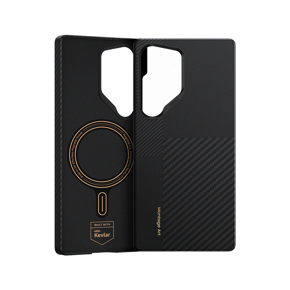 Galaxy S25 Ultra Kılıf Magsafe Şarj Özellikli Karbon Fiber Benks Montage ArmorAir Kevlar Kapak