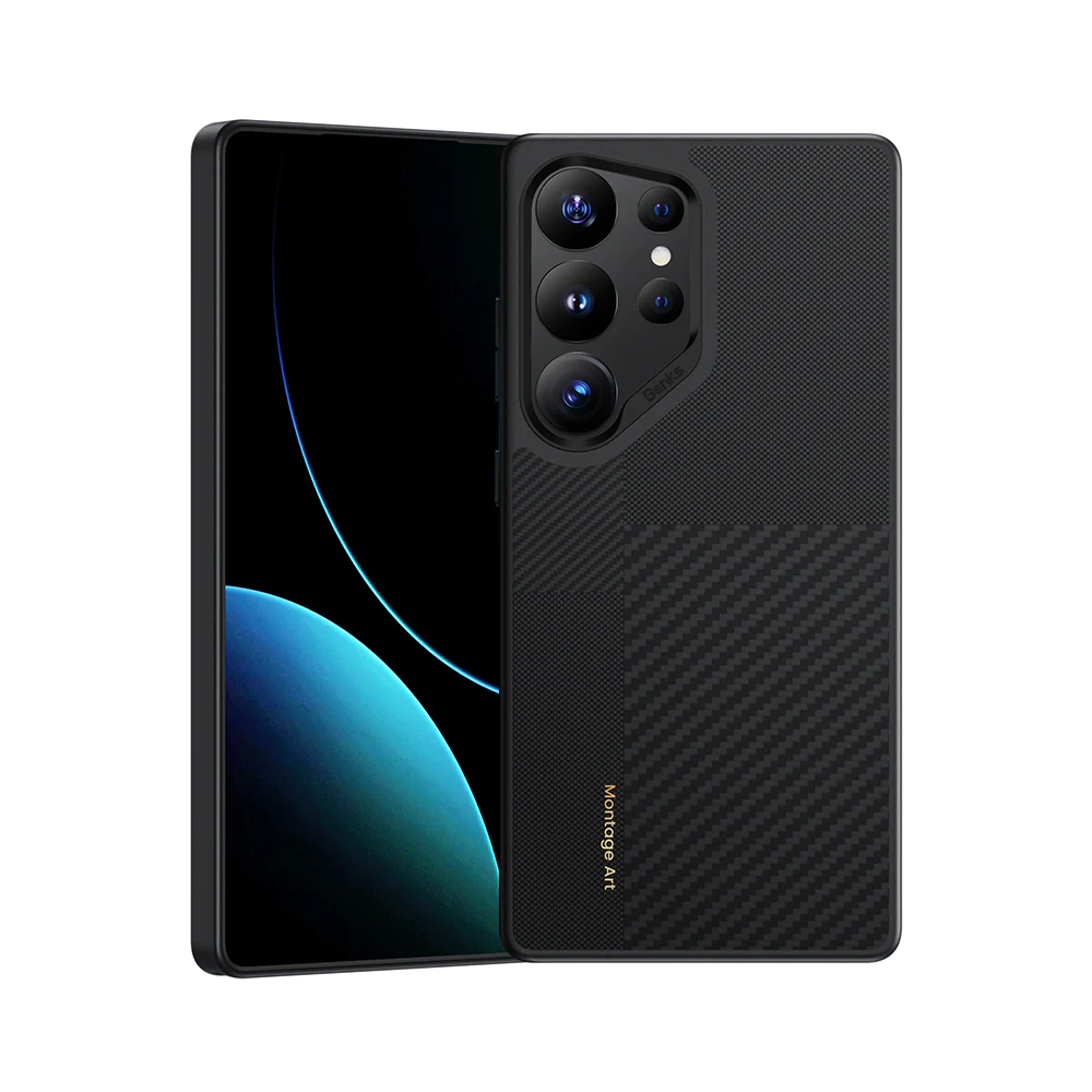 Galaxy S25 Ultra Kılıf Magsafe Şarj Özellikli Karbon Fiber Benks Montage ArmorPro Kevlar Kapak