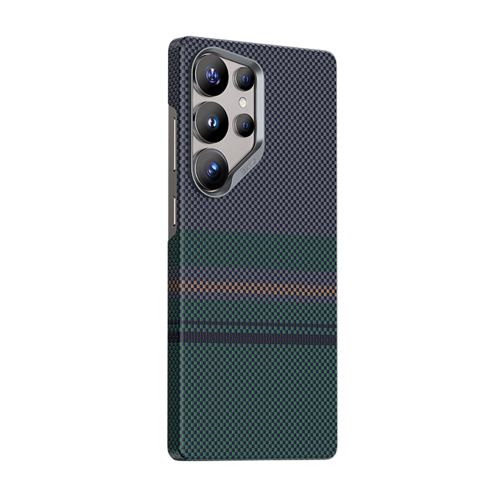 Galaxy S25 Ultra Kılıf Magsafe Şarj Özellikli Karbon Fiber Tasarımlı Benks Aurora ArmorAir Kevlar Kapak