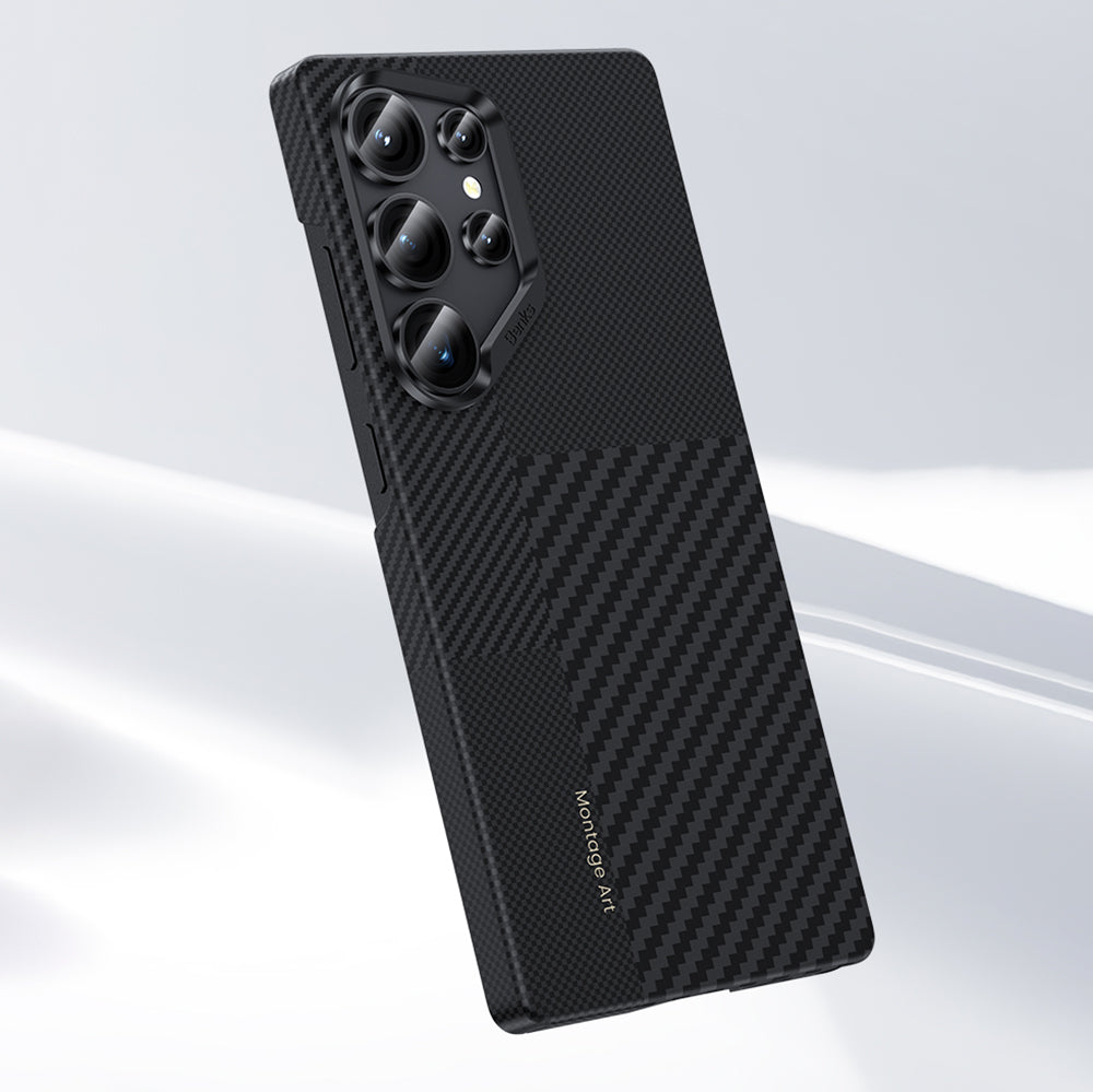 Galaxy S25 Ultra Kılıf Magsafe Şarj Özellikli Karbon Fiber Benks Montage ArmorAir Kevlar Kapak