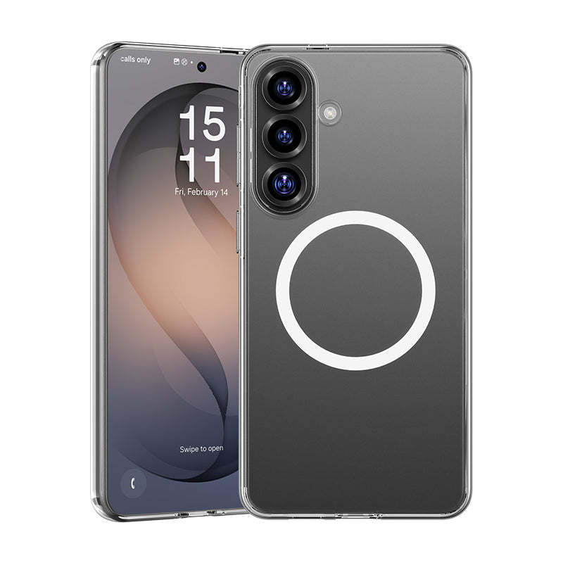 Galaxy S26 Kılıf M-safe Şarj Özellikli Benks Magnetik Crystal Serisi Şeffaf Kapak