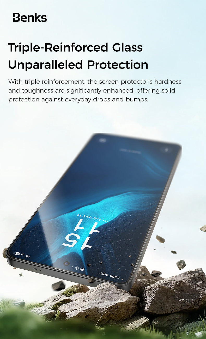 Galaxy S26 Plus Benks Glass Warrior AR Cam Ekran Koruyucu + Kolay Uygulama Aparatı