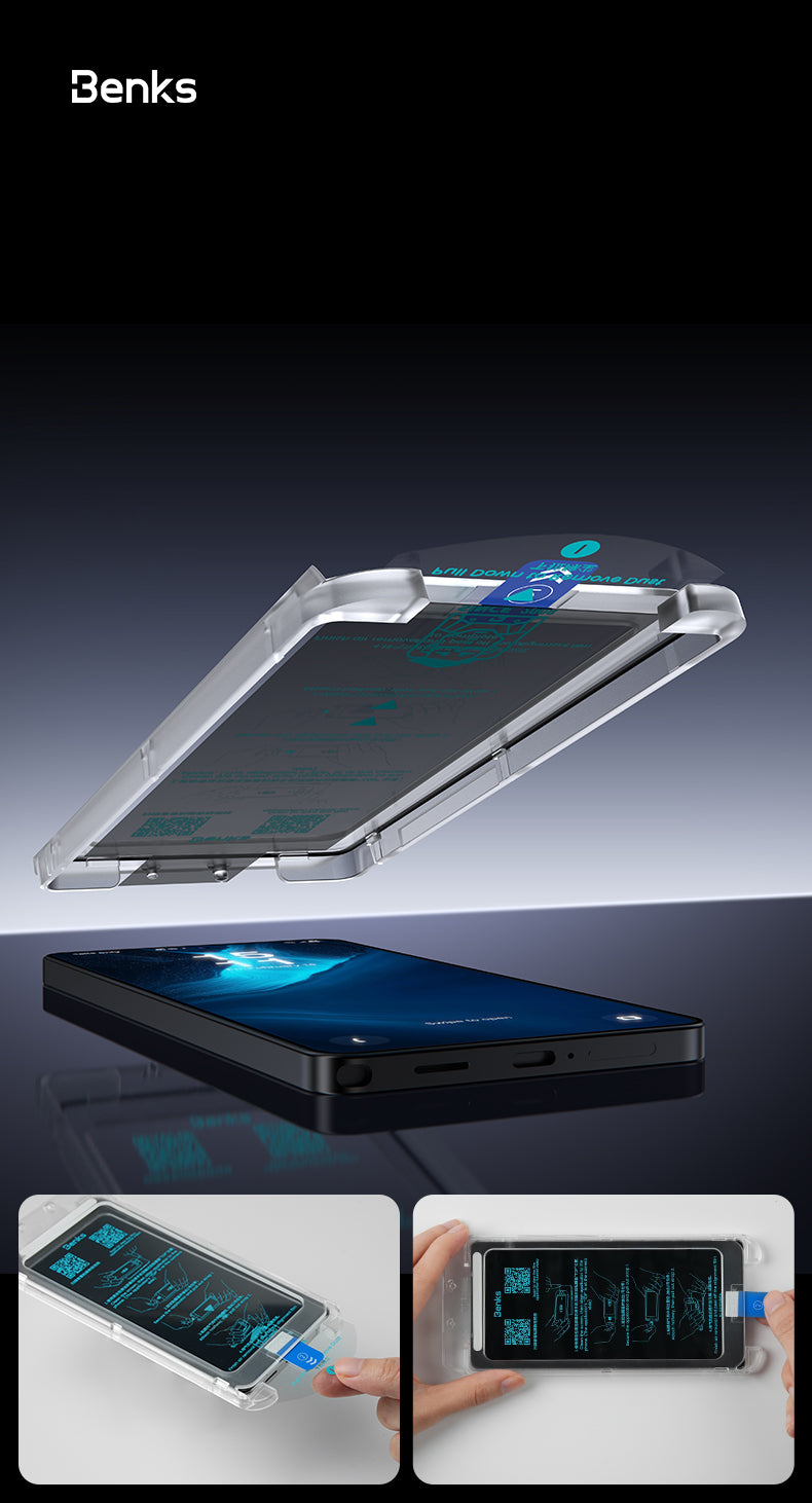 Galaxy S26 Plus Benks Glass Warrior Privacy AR Cam Ekran Koruyucu + Kolay Uygulama Aparatı