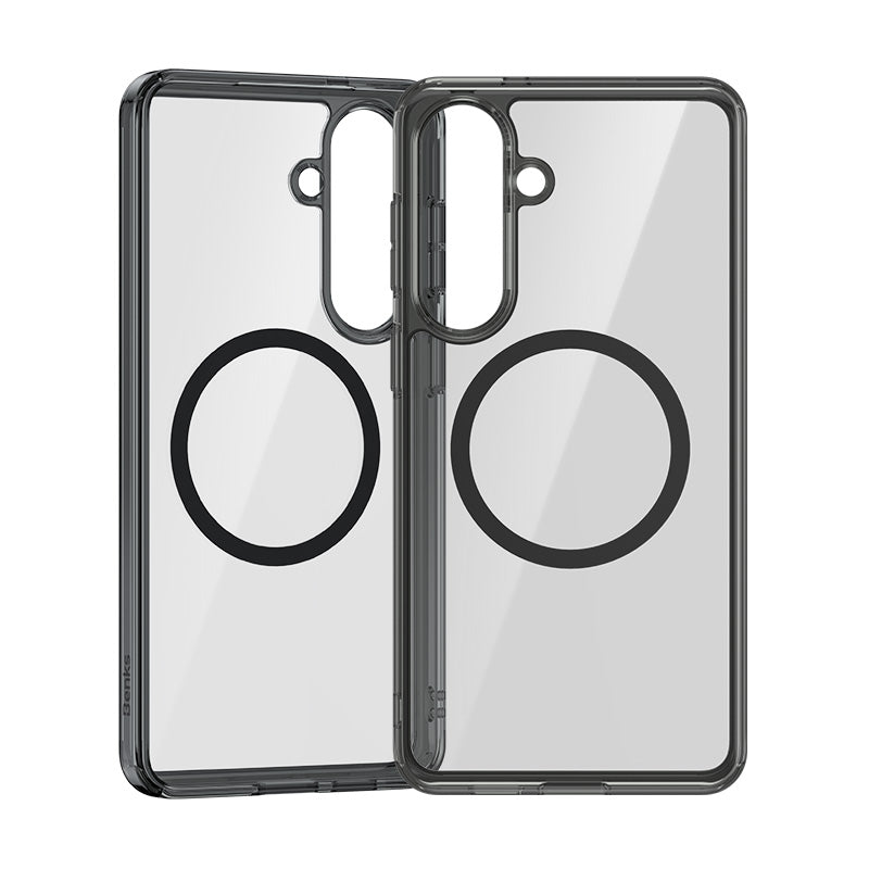 Galaxy S26 Plus Kılıf M-safe Şarj Özellikli Benks Crystal Serisi Şeffaf Kapak