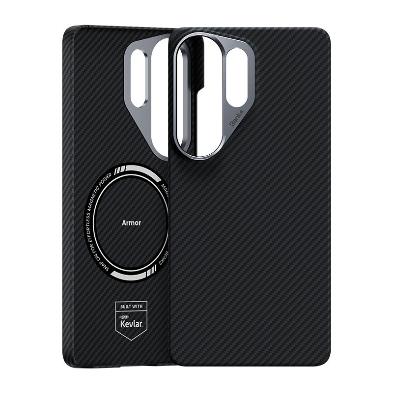 Galaxy S26 Ultra Kılıf Benks M-safe Şarj Özellikli Magnetik ArmorAir 600D Kevlar Fiber Kapak