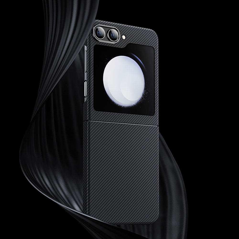 Galaxy Z Flip 5 Kılıf Karbon Fiber Benks Essential Hybrid ArmorAir 600D Kevlar Kapak
