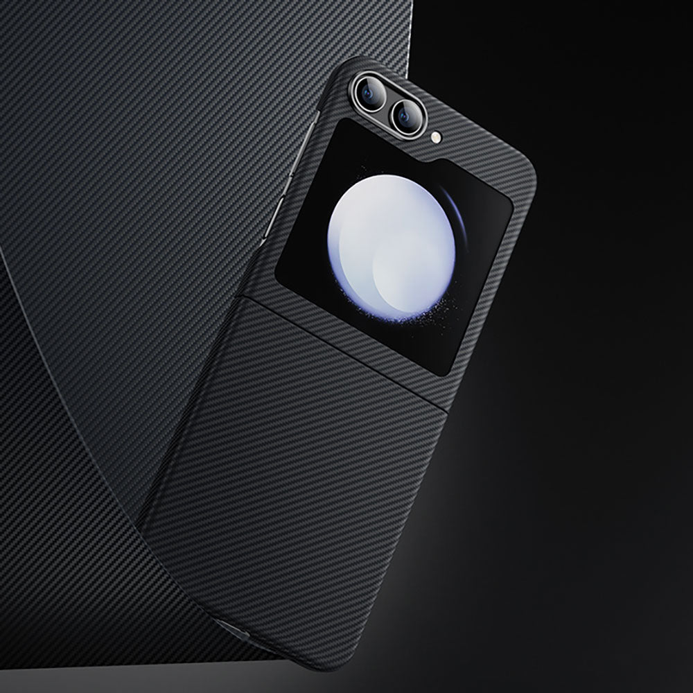 Galaxy Z Flip 5 Kılıf Karbon Fiber Benks Essential Hybrid ArmorAir 600D Kevlar Kapak