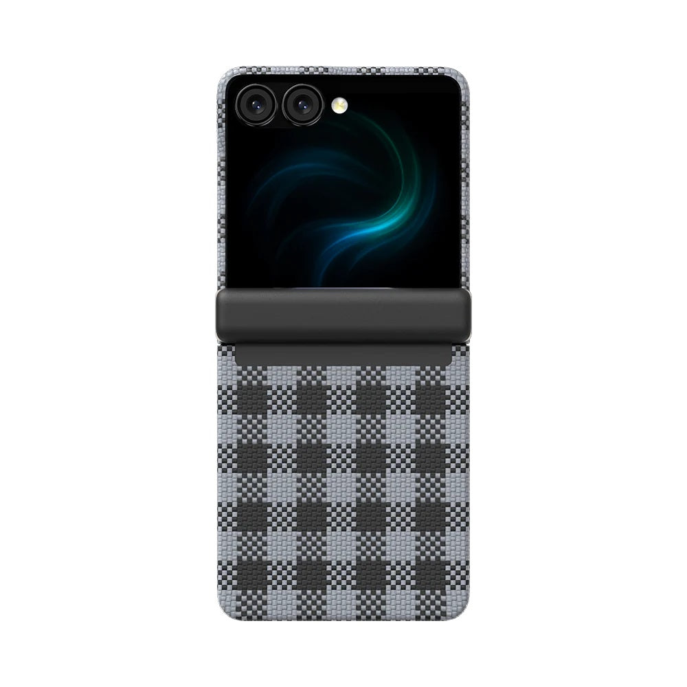 Galaxy Z Flip 7 Kılıf M-safe Şarj Özellikli Ekose Tasarımlı Benks ArmorAir ArmorVichy Kevlar Kapak