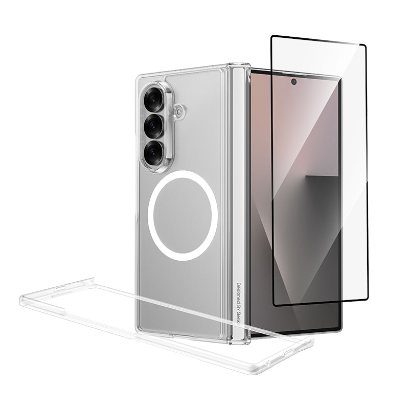 Galaxy Z Fold 7 Benks Crystal Grand Combo Üçlü Aksesuar Seti (Ön & Arka Şeffaf Kapak + Ekran Koruyucu)