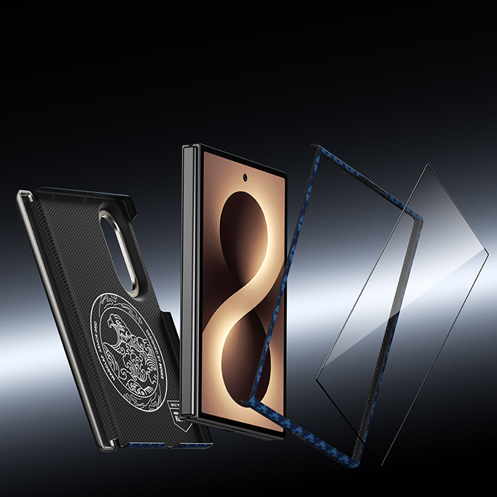 Galaxy Z Fold 8 Benks ArmorAir ArmorGrid Grand Combo Üçlü Aksesuar Seti (Ön Arka Kevlar Karbon Kapak + Ekran Koruyucu)