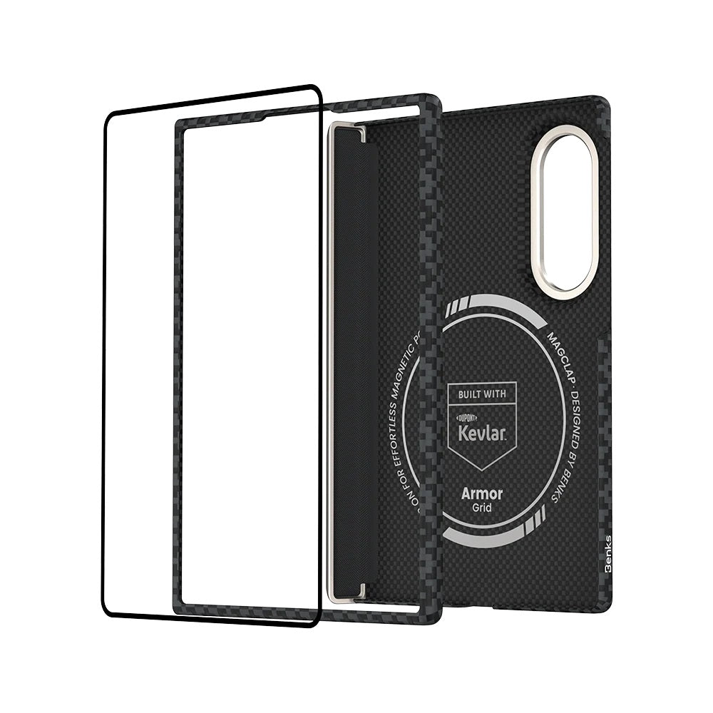 Galaxy Z Fold 8 Benks ArmorAir ArmorGrid Grand Combo Üçlü Aksesuar Seti (Ön Arka Kevlar Karbon Kapak + Ekran Koruyucu)
