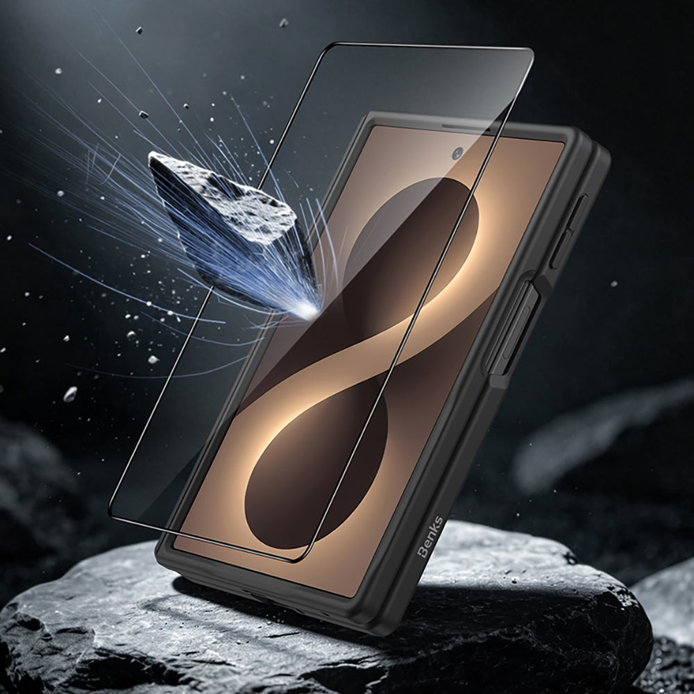 Galaxy Z Fold 8 Benks ArmorPro ArmorGrid Grand Combo Üçlü Aksesuar Seti (Ön Arka Kevlar Karbon Kapak + Ekran Koruyucu)