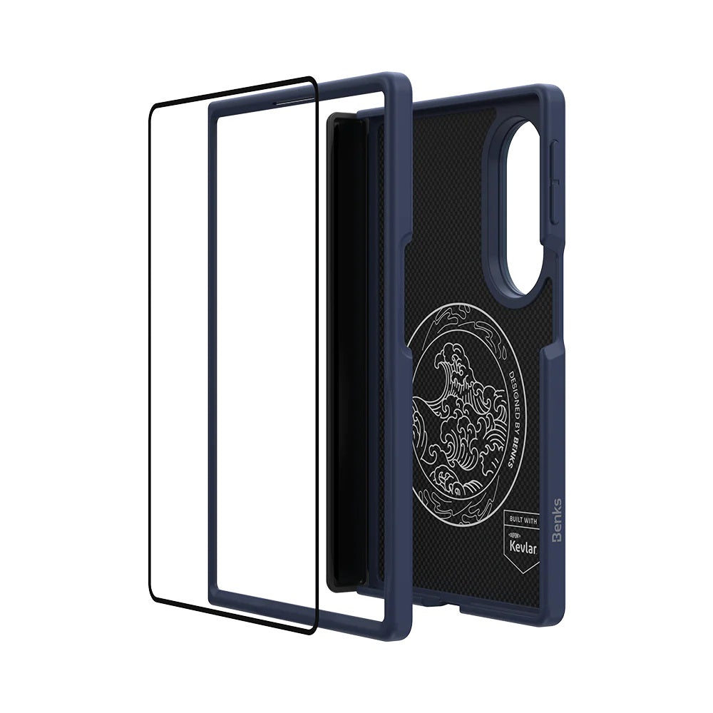 Galaxy Z Fold 8 Benks ArmorPro ArmorGrid Grand Combo Üçlü Aksesuar Seti (Ön Arka Kevlar Karbon Kapak + Ekran Koruyucu)