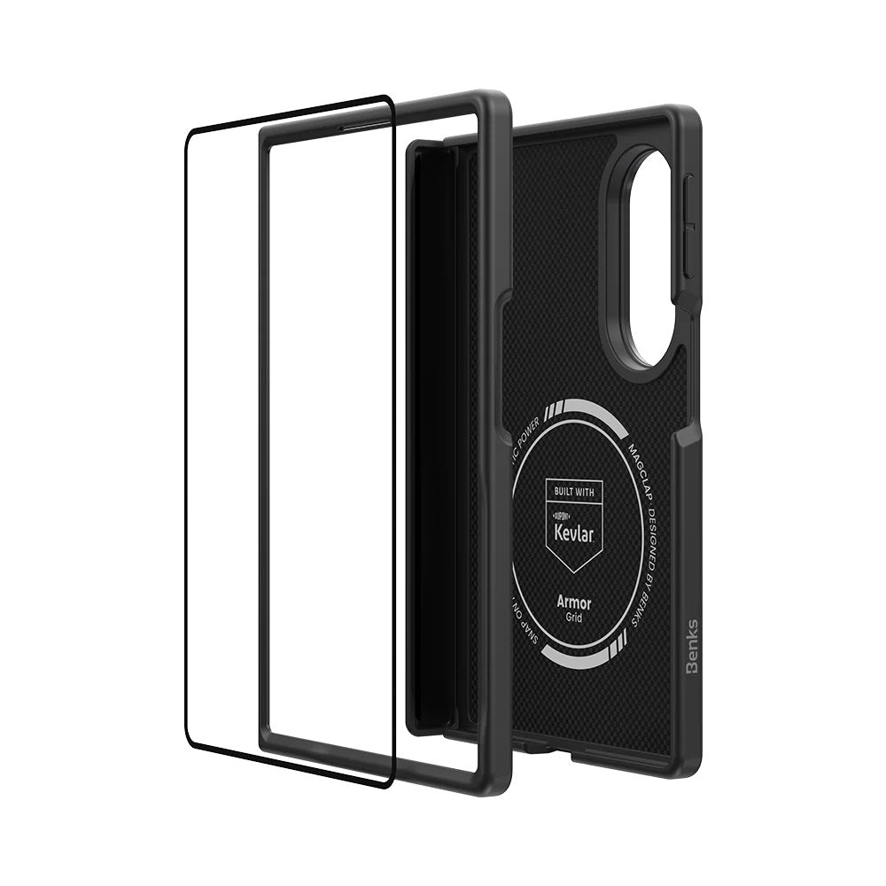 Galaxy Z Fold 8 Benks ArmorPro ArmorGrid Grand Combo Üçlü Aksesuar Seti (Ön Arka Kevlar Karbon Kapak + Ekran Koruyucu)