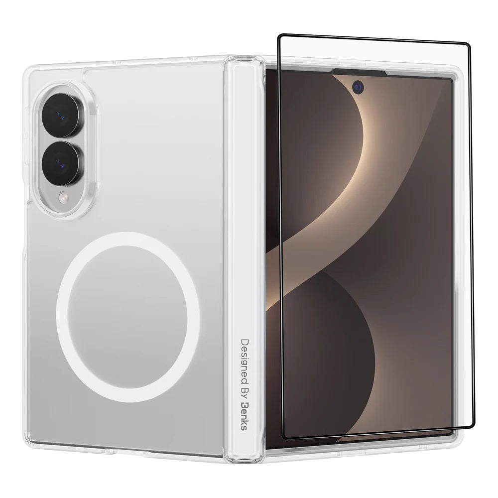 Galaxy Z Fold 8 Benks Crystal Grand Combo Üçlü Aksesuar Seti (Ön Arka Şeffaf Kapak + Ekran Koruyucu)