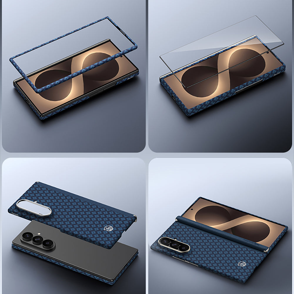 Galaxy Z Fold 8 Ultra Benks ArmorAir ArmorGrid Grand Combo Üçlü Aksesuar Seti (Ön Arka Kevlar Karbon Kapak + Ekran Koruyucu)