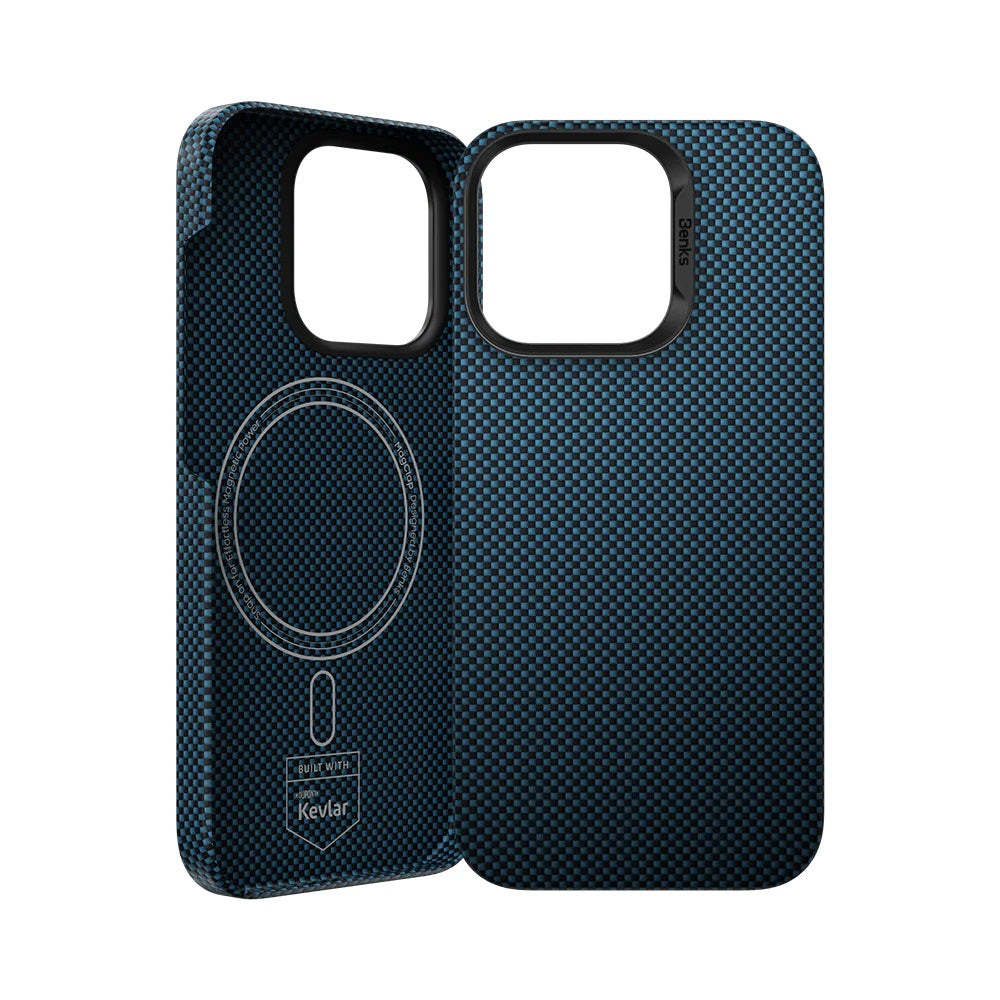 iPhone 15 Pro Kılıf Magsafe Şarj Özellikli Benks ArmorTint Serisi ArmorAir Kevlar Kapak