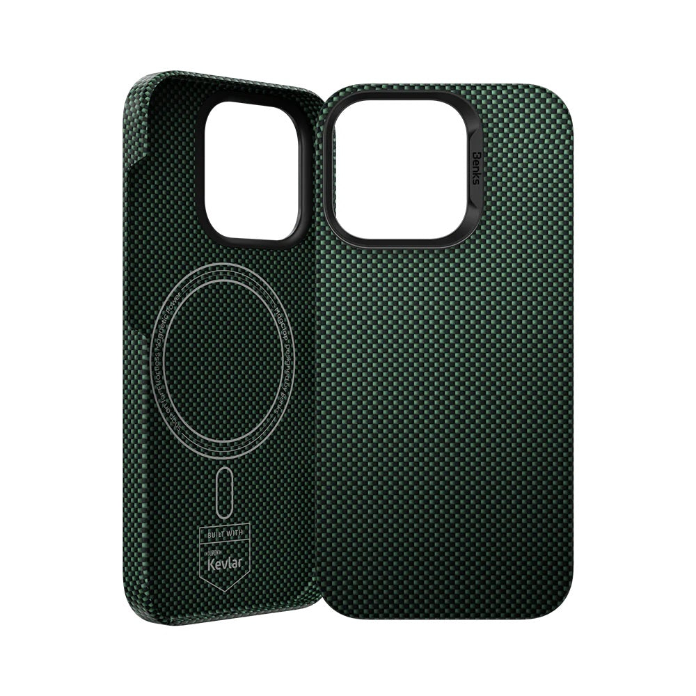 iPhone 15 Pro Kılıf Magsafe Şarj Özellikli Benks ArmorTint Serisi ArmorAir Kevlar Kapak