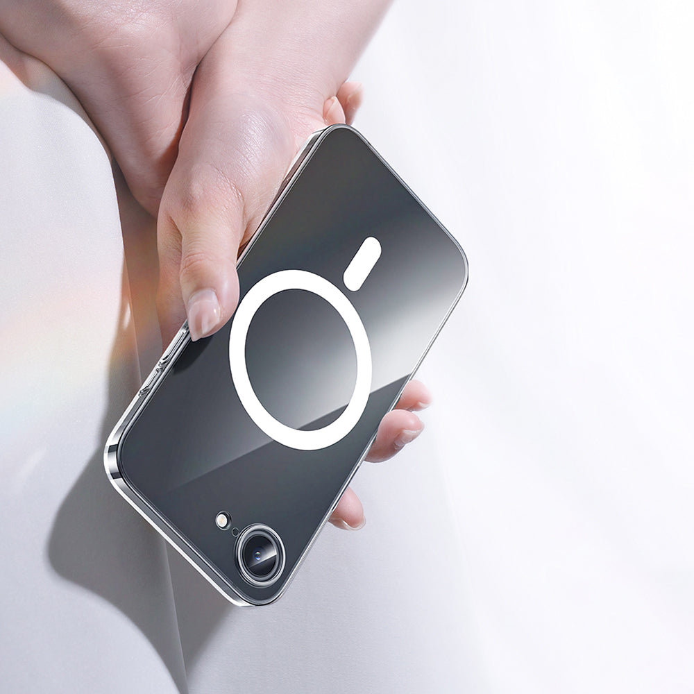 iPhone 16E uyumlu Kılıf M-safe Şarj Özellikli Benks Crystal Serisi Şeffaf Kapak