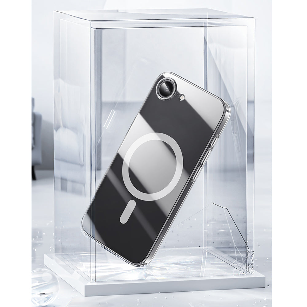 iPhone 16E uyumlu Kılıf M-safe Şarj Özellikli Benks Crystal Serisi Şeffaf Kapak