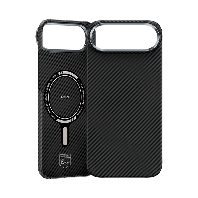 iPhone 17 Air Kılıf Benks M-safe Şarj Özellikli Metal Kamera Çerçeveli Magnetik ArmorAir 600D Kevlar Fiber Kapak