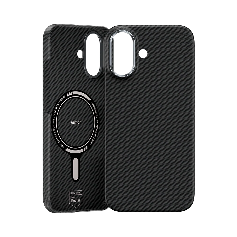 iPhone 17 Kılıf Benks M-safe Şarj Özellikli Metal Kamera Çerçeveli Magnetik ArmorAir 600D Kevlar Fiber Kapak
