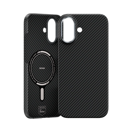 iPhone 17 Kılıf Benks M-safe Şarj Özellikli Metal Kamera Çerçeveli Magnetik ArmorAir 600D Kevlar Fiber Kapak
