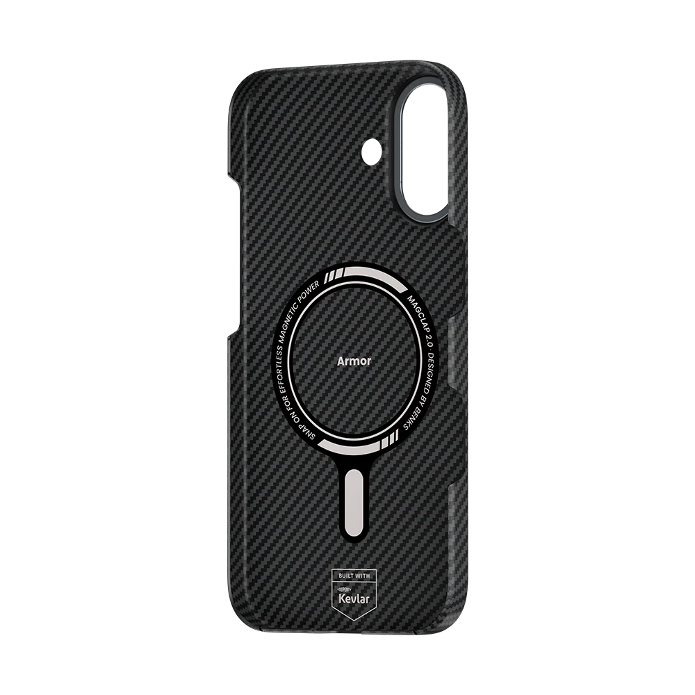 iPhone 17 Kılıf Benks M-safe Şarj Özellikli Metal Kamera Çerçeveli Magnetik ArmorAir 600D Kevlar Fiber Kapak