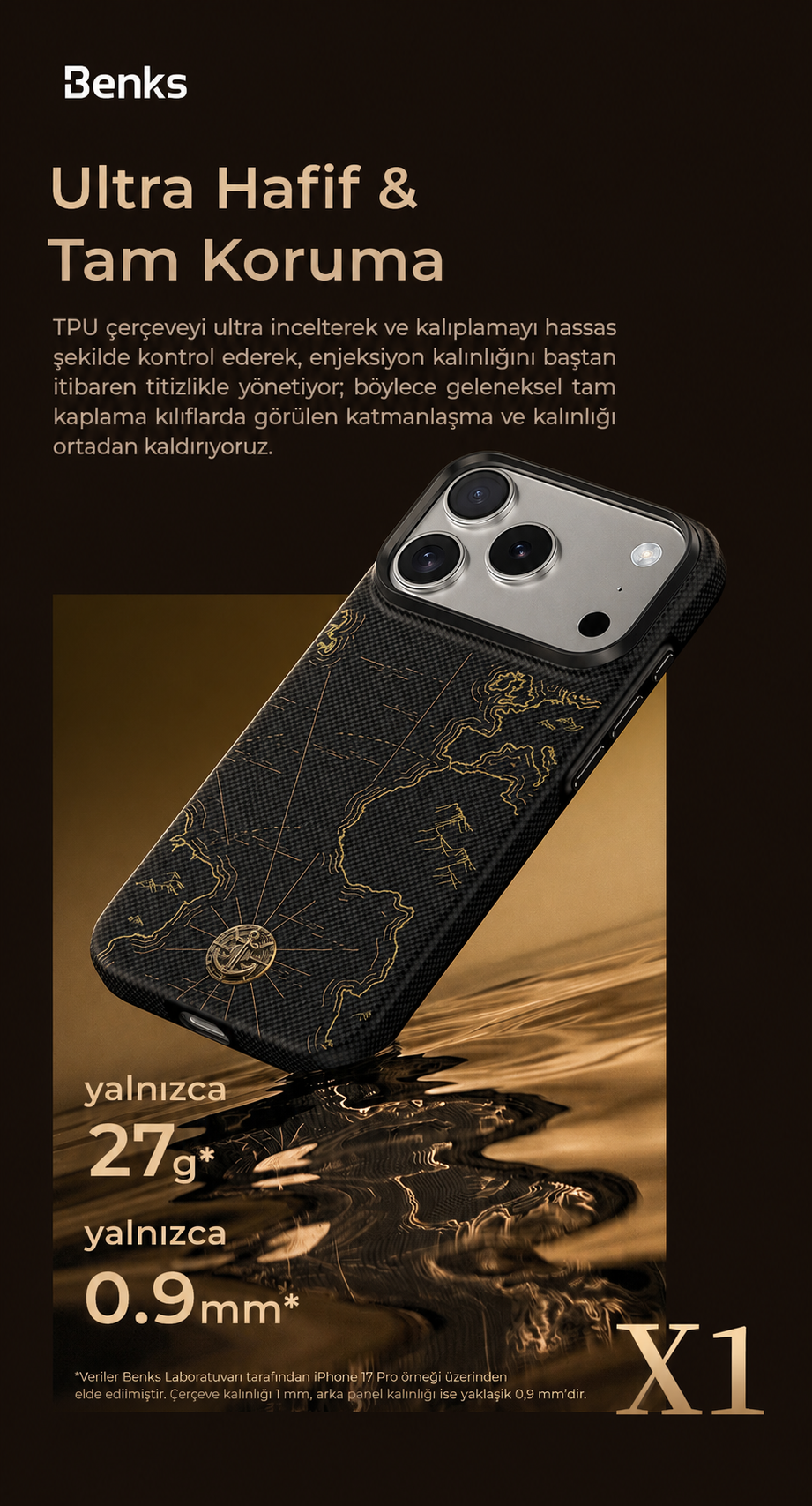 iPhone 17 Pro uyumlu Kılıf MagSafe Şarj Özellikli Benks ArmorEdge Air Navigator ArmorPro Kevlar Kapak