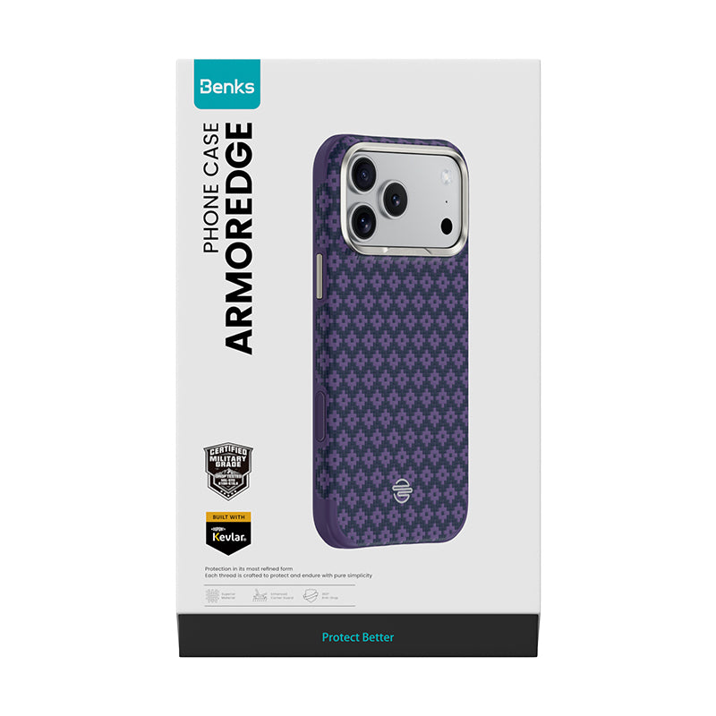 iPhone 17 Pro Kılıf M-Safe Şarj Özellikli Benks ArmorPro ArmorEdge X9 Serisi Kevlar Kapak
