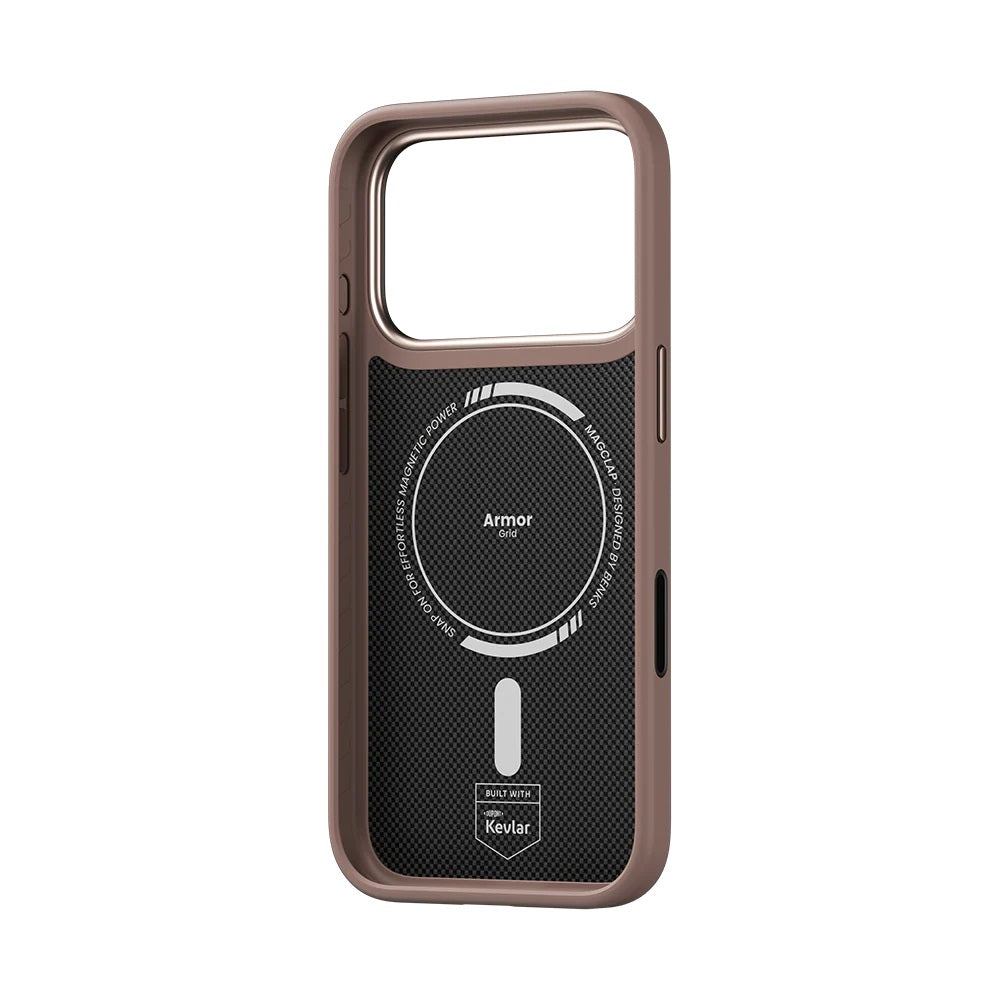 iPhone 17 Pro Kılıf M-Safe Şarj Özellikli Benks ArmorPro ArmorGrid Serisi Kevlar Kapak