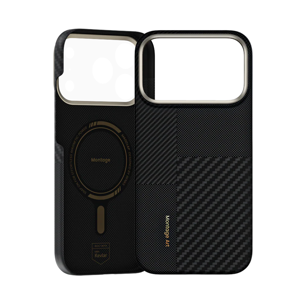 iPhone 17 Pro Kılıf M-safe Şarj Özellikli Karbon Fiber Benks Montage ArmorAir Kevlar Kapak