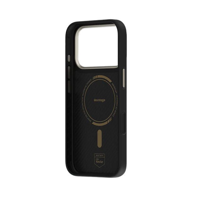 iPhone 17 Pro Kılıf M-safe Şarj Özellikli Karbon Fiber Benks Montage ArmorPro Kevlar Kapak