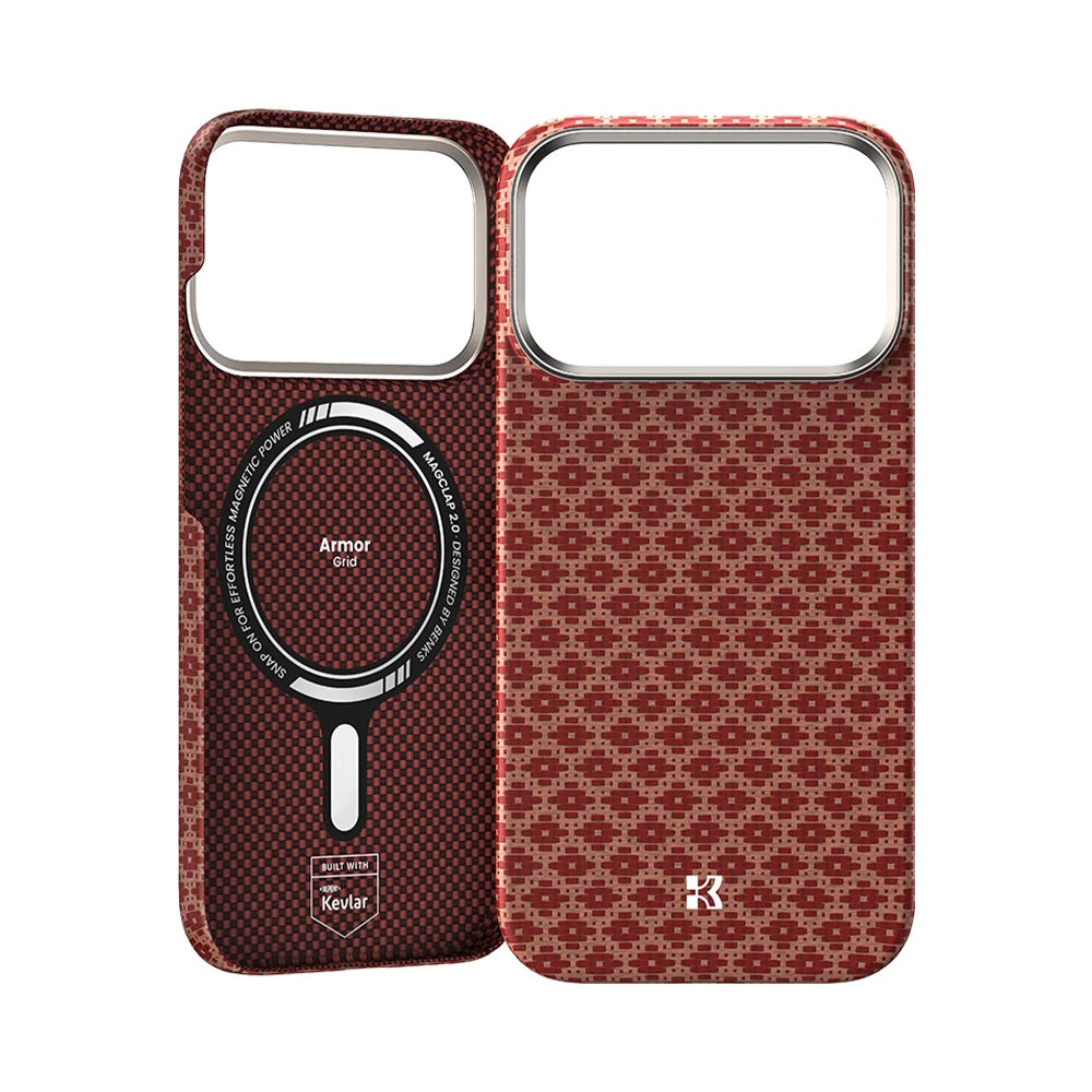 iPhone 17 Pro Max Kılıf M-Safe Şarj Özellikli Benks ArmorAir ArmorGrid Serisi Kevlar Kapak