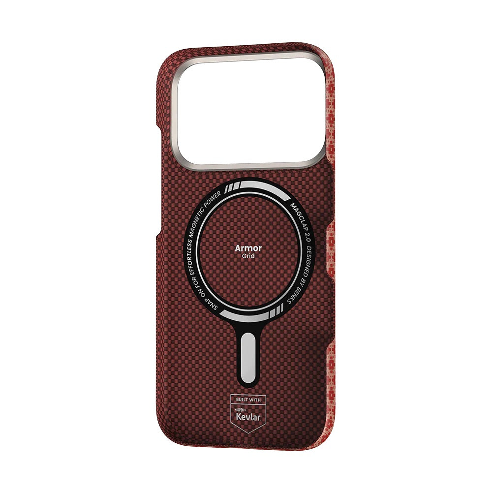 iPhone 17 Pro Max Kılıf M-Safe Şarj Özellikli Benks ArmorAir ArmorGrid Serisi Kevlar Kapak