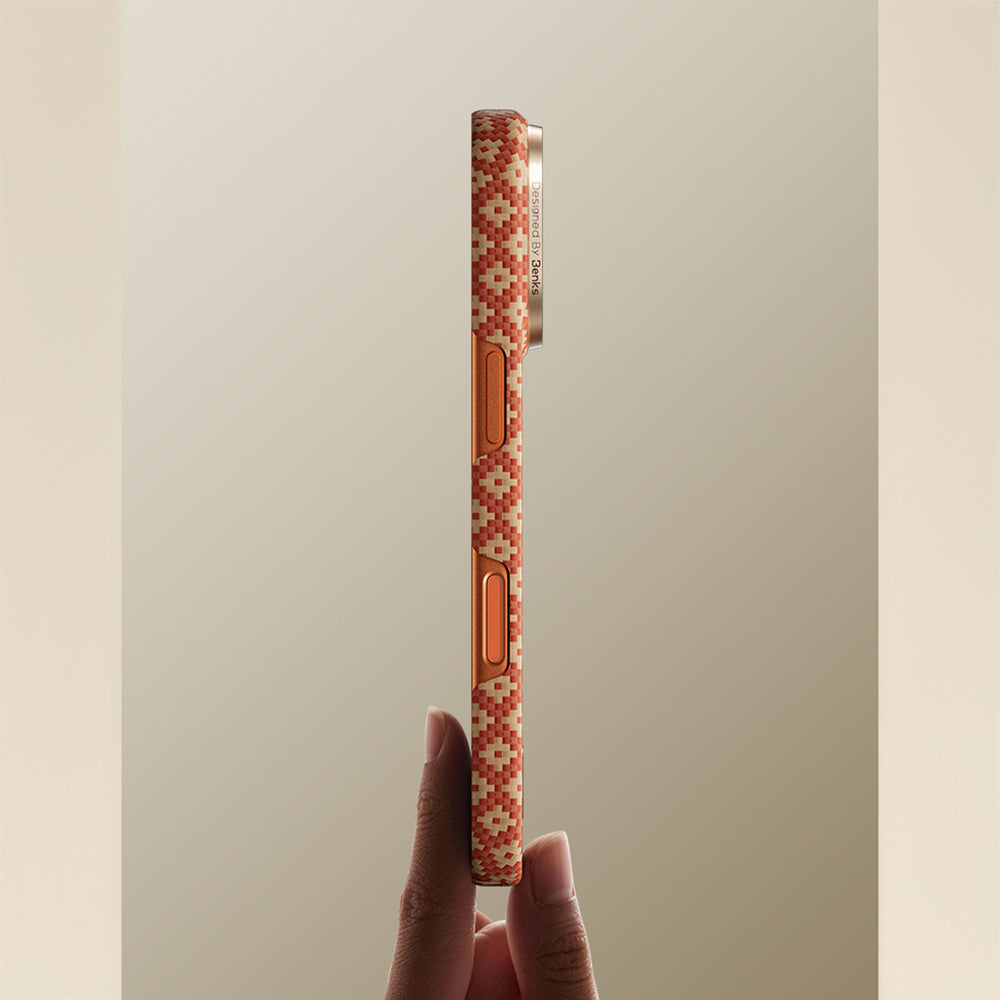 iPhone 17 Pro Max Kılıf M-Safe Şarj Özellikli Benks ArmorAir ArmorGrid Serisi Kevlar Kapak