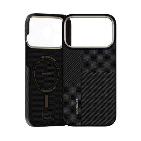 iPhone 17 Pro Max Kılıf M-safe Şarj Özellikli Karbon Fiber Benks Montage ArmorAir Kevlar Kapak