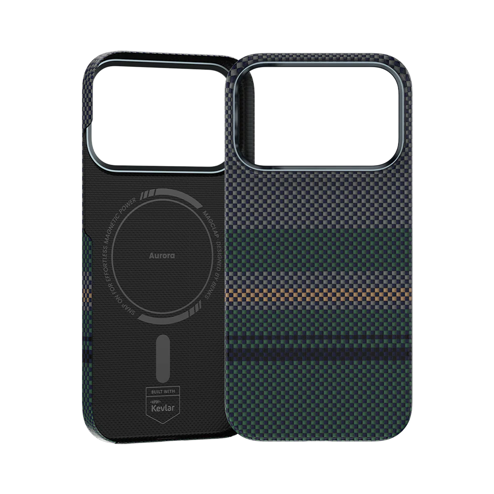 iPhone 17 Pro Max Kılıf M-safe Şarj Özellikli Karbon Fiber Tasarımlı Benks Aurora ArmorAir Kevlar Kapak