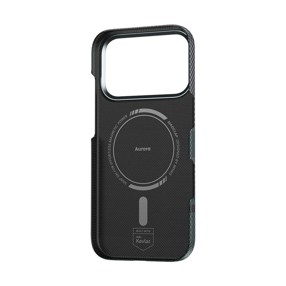 iPhone 17 Pro Max Kılıf M-safe Şarj Özellikli Karbon Fiber Tasarımlı Benks Aurora ArmorAir Kevlar Kapak