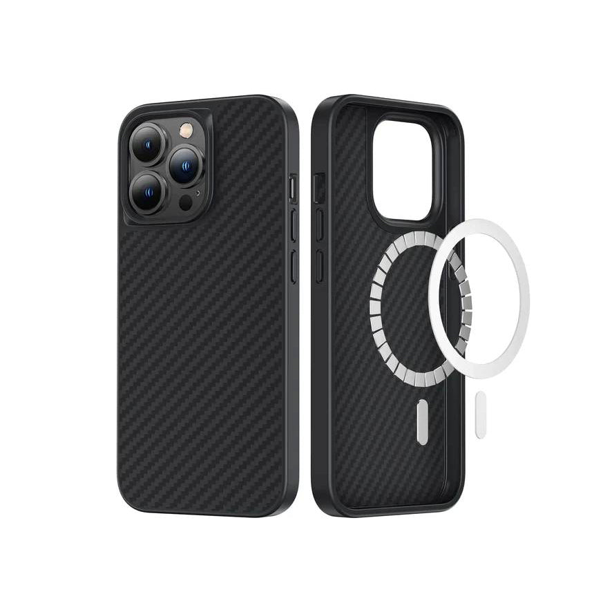 iPhone 13 Pro Kılıf Magsafe Özellikli Karbon Fiber Benks Essential Kevlar Kapak