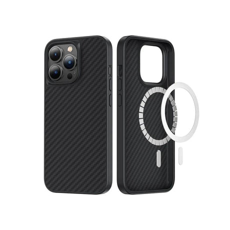 iPhone 13 Pro Kılıf Magsafe Özellikli Karbon Fiber Benks Essential Kevlar Kapak